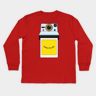 Smile please Kids Long Sleeve T-Shirt